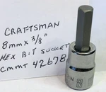 Craftsman 8 Mm X 3/8" Dr Hex Bit Socket Cmmt 42678 Free Usa Shipping. Fixed Price $9.96.