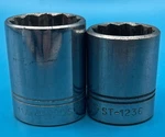 Vintage Williams 1 -1/4 St-1240 & 1-1/8-st-1236- 1/2" Drive Made In Usa Sockets. Fixed Price $19.99.