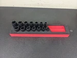 #bn076 Snap-on Tools New Red 14pc 3/8" Drive Sae Master Twist Impact Socket Foam. Fixed Price $549.95.