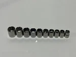 Craftsman Usa 10pc Metric 10-19mm Shallow Socket Set 3/8" Drive 6pt New Nos. Fixed Price $45.99.