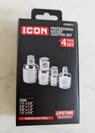 Icon Professional Socket Adaptor Kit - 4 Piece Set Sku. Fixed Price $4.99.