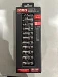 Icon 1/4"drive Metric 11 Piece Set Universal Joint Shallow Socket. S1um11. Fixed Price $39.95.