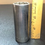 Wright, Chrome Deep Socket, 1/2" Drive, 12 Point, 15/16" Sae, #4630. Fixed Price $6.99.
