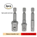 3pc Hex Handle Extension Rod Set, 50mm Adapter For 1/2, 3/8, 1/4 Power Tools. Fixed Price $9.80.