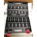 Westward 4prg8 Impact Socket Set, 1/2 In Drive Size, Black Oxide, 28-piece. Fixed Price $261.99.