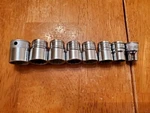Snap On Vintage 3/8 Drive 3/8-11/16 12pt Sockets Lot Of 8. Fixed Price $80.00.