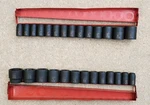 Ingersoll Rand 27pc. Impact Socket Set, Sae/metric, 1/2" Drive. Fixed Price $65.00.
