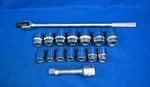 Proto Socket Set With Hinged Handle, Extension And 14 Sockets 1 1/6 To 2. Fixed Price $750.00.