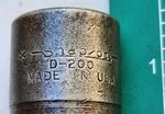 Vtg Snap-on D-200 1/2 Drive 6-point Deep Socket Usa Star Logo 1950-1959. Fixed Price $30.00.
