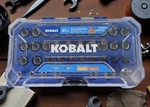 Kobalt 37 Piece 1/4-in 3/8-in Drive Flathead/hex/phillips/torx Bit Driver Set. Fixed Price $24.67.