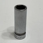 Indestro Super 1/2 Socket Deep 2743h 3/8 Drive Usa Vtg Chrome Knurled 6 Point. Fixed Price $12.99.