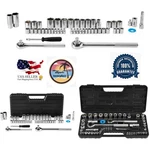 Pittsburgh 1/4 In., 3/8 1/2 In. Drive Sae And Metric Socket Set, 51-piece. Fixed Price $28.96.