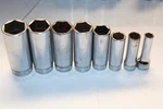 Snap-on Tools 8 Pc 3/8" Drive 6-point Sae Deep Socket Set Usa. Fixed Price $110.00.