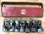 Vtg Mac Tools Sae Shallow 6-pt 3/8" Drive Swivel Socket Set 3/8"- 3/4" W/tray. Fixed Price $76.46.