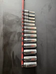 Matco 13 Piece 3/8" Drive Sae 6 Point Deep Chrome Socket Set. Fixed Price $245.00.