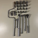 Vintage Bon-e-con Bonney 1/2" Drive Socket Set W/ Extras 24 Pieces Total. Fixed Price $315.00.