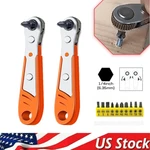 Ratcheting Right Angle Screwdriver Hex Drive 90 Degree Offset + 10pc Bits Set!. Fixed Price $47.99.