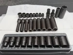 Snap On Impact Sockets Deep/shallow & Metric/sae ,31 Pieces Worth Over 700.. Fixed Price $403.35.