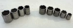 Vintage Craftsman Usa 1/2" Drive & 3/8 6 Point Sockets Lot Of 9. Fixed Price $28.00.