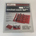 Vtg Sears Craftsman Socket Rack For 3/8" Drive Red Enameled Steel 9-41352 New. Fixed Price $40.00.