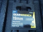 Gearwrench P/n 80790 19mm - 1/2" Drive Deep 12pt Point Sockets Mm. Fixed Price $10.99.