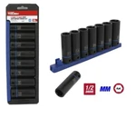 Heavy Duty 9-piece 1/2-inch Deep Drive Impact Socket Set 15 -24 Mm. Fixed Price $19.97.