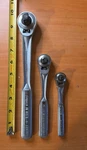 Craftsman Usa 3pc V Ratchet Set, 1/2, 3/8 & 1/4 Drive, With Oil Port. Fixed Price $58.99.