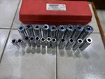 Nice Snap On 21 Pc 3/8 Drive 6 Pt. Deep Metric Socket Set 6mm-26mm No Skips. Fixed Price $385.00.