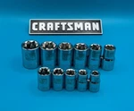 Craftsman Laser Etched 11 Pc Sockets (1/2 & 3/8" Drive)-standard 8pt Etching. Fixed Price $54.99.