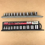 Vintage Craftsman Usa Metric & Sae Socket Sets 3/8" Dr 6 Pt 22 Pcs 34464. Fixed Price $54.97.