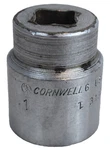 Cornwell Tools T3132 1" Sae Shallow Socket 1/2" Drive 12 Point Usa Chrome. Fixed Price $9.99.