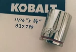Kobalt 11/16" X 3/8" Dr Standard Chrome Socket 6 Pt # 337799 Free Usa Shipping. Fixed Price $9.96.