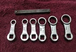 Mac Tools 6pc Sae 3/8" Drive Box End Torque Adapter Wrench Set 3/8"-3/4". Fixed Price $125.00.
