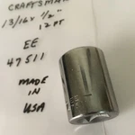 Craftsman 13/16" X 1/2" Dr Socket Ee 47511 - 12 Pt Made In Usa Free Ship. Fixed Price $9.96.
