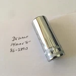 Dewalt 14 Mm X 1/4" Dr Deep Polished Chrome Socket 86-289d 6pt Free Shipping. Fixed Price $9.96.