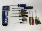 Kobalt 1/4" Drive Metric 6 Point Socket Set 0338637 + (11) Screwdrivers 013. Fixed Price $29.99.