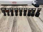 Gearwrench 9pc 1/2 Dr Sae Impact Socket Lot 9/16-1. Fixed Price $50.00.