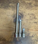 3 Proto 1/2 Drive Extensions 2 1/2, 5 & 10 , 5460, 5461, 5463, With Lock Hole. Fixed Price $30.00.