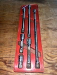 Snap-on Tools 6pc 3/8" Drive Knurled Chrome Socket Extension Set 206afx Usa. Fixed Price $149.99.