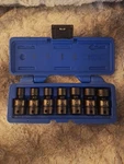 Cornwell Tools Blue Power 7 Pc 3/8" Drive Sae Swivel Impact Sockets Cbpiu2. Fixed Price $112.50.