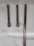 Vntg Craftsman 43531/43539 1/4" Drive 6" + (2) 3" Socket Extension Bar -v- Usa. Fixed Price $12.99.