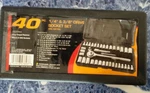 New In Open Box 40 Piece 1/4" & 3/8" Sae / Metric Ps040 Drive Socket Set. Fixed Price $9.00.