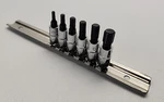 Williams Tool 1/4" Drive Hex Bit Socket Set 3mm-8mm 6pcs. With Storage Rail Used. Fixed Price $41.99.