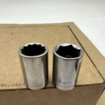 Vtg Craftsman Usa 18mm Socket 6 12 Point 1/2" Drive Inverted G 44228 44267 Lot 2. Fixed Price $12.95.