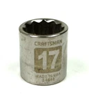 Craftsman 17mm 12 Point Shallow Chrome Socket 3/8" Drive 34648 Usa. Fixed Price $4.50.