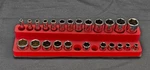 Snap-on, Matco, Mac Tools Mix Lot 1/4" Drive 6pt Metric Sockets With Holder. Fixed Price $199.00.