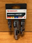 Jobsmart 1038934 1/4 In., 3/8 In. And 1/2 Drive Set, Universal Joint, 3 Pc.. Fixed Price $16.96.