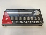 Snap-on Raf80 Ratchet+rfm8-18 9pc Metric Socket Set 3/8" Drive Tools. Fixed Price $230.00.