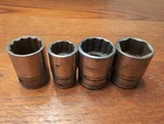 Snap-on Mixed Lot Of Various 1/2" Drive Sockets 12pt 6pt Sae. Fixed Price $19.99.