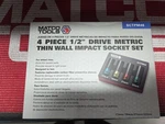 Matco Tools 4 Pc 1/2" Dr Metric Thin Wall Impact Socket Set Sctpm46 Carbon Fiber. Fixed Price $113.95.